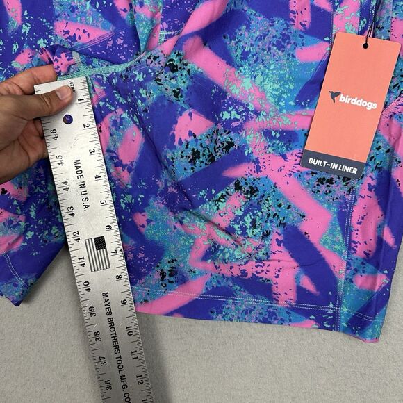 NEW Birddogs Built In Liner Shorts Mens Large 9'' Inseam Retro 80's Tie Dye - Picture 4 of 6